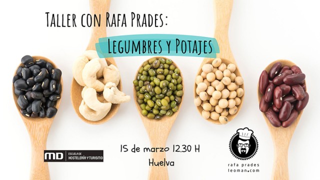 Cartel del taller de «Potajes y ensaladas con legumbres»